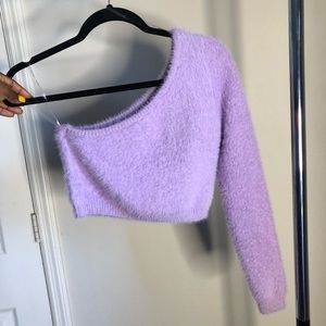 Purple crop sweater